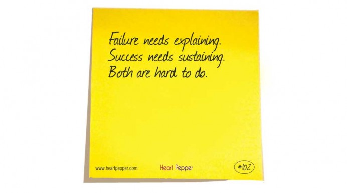Failure needs explaining
