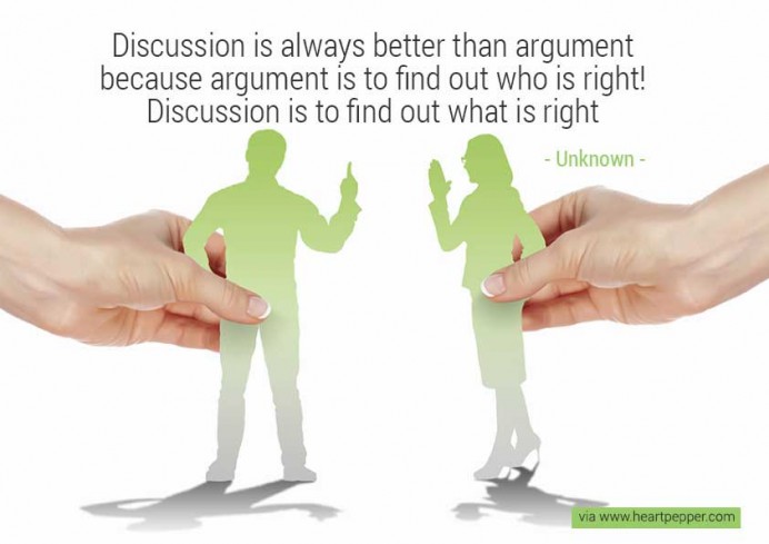 Argument vs discussion